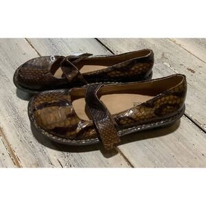 Alegria Felice Mary Jane Shoes Womens 6-6.5 Snake Patent Leather FEL-713-151